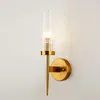 Настенные лампы роскошные золотые стеклянные скручивание спальня для ванной комнаты светильники