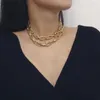 Kedjor Fashion Charm Maxi Punk Chunky Collar Choker Halsband för kvinnliga flickor kedja smycken tillbehör brincos 2022