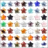 Pendant Necklaces Pendant Necklaces Worry Stones Star Shaped Crystal Bk 0 8 Inch Mini Assorted Pocket Carved Gemstones For Meditatio Otplk