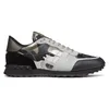 Plattform-Turnschuhe Frauen Herren Rickrunner Camo Designer-Schuhe 2023 Mode Top Leder Camouflage Gummi-Außensohle Militärgrün Schwarz Rot Weiß Grau Trainer Sport