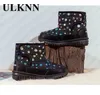 Boots ulknn sepatu berlapis kapas untuk anak-anak sepatu bot salju 2022 gaya baru plus beludru bayi perempuan musim dingin hangat nyaman sepatu t221027