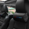 자동차 스타일링 좌석 목 베개 보호 PU 자동 헤드 레스트 지원 휴식 자동차 머리 받침 BMW M Accesories 303s