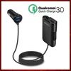 CC434 Quick Charge QC 3.0 Caricabatteria per auto Caricabatterie per accendisigari per auto Sedile posteriore anteriore Caricabatterie per auto con 4 porte USB Caricabatterie per veicoli