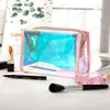 TPU Laser Magic Color Bag cosmético Saco de maquiagem à prova d'água Bolsa de higieness Bolsa de saco de batom de batom Sacos de armazenamento