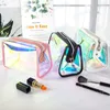 TPU Laser Magic Color Bag cosmético Saco de maquiagem à prova d'água Bolsa de higieness Bolsa de saco de batom de batom Sacos de armazenamento