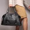 Duffel Bags Genuine Leather Men Business Large Bag Fashion Shoulder Men's Casual Big Handbag Tote Travel Luggage