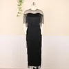 Vestidos casuais Plus Size Size Women elegante para a festa 2022 Summer Tassel Tatchwork Roupas noturno