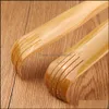 Set manicure per unghie Bamboo Masr Back Scratcher Corpo in legno Stick Roller Grattaschiena Drop Delivery Salute Bellezza Nail Art Salon Dhept