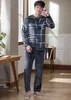 Herren-Nachtwäsche, Herren-Pyjama-Set, verdickt, warm, weich, Flanell, Winter-Herbst-Männer, Plus-Size-Pyjama, Korallen-Samt-Nachtwäsche, Nachtwäsche, Homewear, T221103