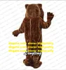 Brown Long Fur Lion Mascot Mascot Costume Adult Cartoon Characon Testifit Suit Commercial Promotion Performance théâtrale ZZ8033