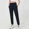 LU-88245 Yoga Pants Women's Leggings Autumn and Winter Quick Drying Pants Pocket Leg Zipper Relaxed Sports Trouses Gym Clothes