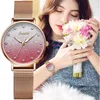 Нарученные часы Zegarek Damski Sunkta Женщины смотрят роскошные rosegold Quartz Ladies Relogio Feminino Mesh Band