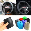 Couvre-volant bricolage multicolore peau universelle couverture en silicone souple gant de voiture accessoires automobiles