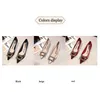 Sandaler Sexiga silkekvinnor All-Match Pumpar Red Black Pointed Toe Stiletto High Heels Single Shoes Wedding Shoes L221107