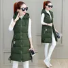 Damesvesten lugentolo winter middele lengte vest vrouwen Koreaanse mode slanke fit massieve kleur mouwloze jas vrouw