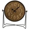 Horloges de table créativité métal horloge américaine industrielle Vintage ornements bureau bureau bibliothèque bureau salon décor