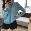Suéteres femininos designer de malha cardigan pequena fragrância moda coreana lã engrossar suéter