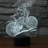 Nachtlichter Mountainbike Reiten 7-Farben 3D LED Touch USB Dekor Geschenk Tischlampe