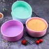 Baking Moulds 4/6/8/10in Silicone Round Cake Pan Mold Quick Release Mousse For Layer Cheese Chiffon