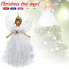 Weihnachtsdekoration Puppen Mini Engelsbaum Anh￤nger mit silbernen Fl￼geln f￼r Weihnachten Ornament