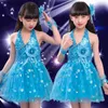 Stage Wear Children Dress Party DAnce Clothes Girls Clothing Infant Modern Jazz Performance Costumes Sequined Veil Choral