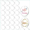Keychains Lanyards 50st Clear Keychains for Vinyl Acrylic Transparent Circle Discs Blanks Keychain BK DIY Crafting Drop Delivery Dhjlt