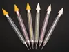 Double Head Nail Dotting Pen Multi Function Rhinestone Crayons Diy Wax Pencil With Storage Box Mulit Color