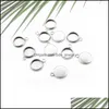 Other 30Pcs Stainless Steel Charms 8Mm/10Mm Round Blank Tray Bezel Setting Pendant For Diy Earring Bracelet Jewelry Making Accessori Dhsug