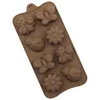 8 cavités forêt thème Silicone moule bricolage papillon insecte fleur chocolat gelée pouding bonbons gâteau cuisine cuisson outil décor MJ1027