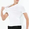 Herenpakken B1852 Creatieve hydrofobe antidirty waterdichte waterdichte vaste kleur mannen t-shirt zachte korte mouw snel droge top ademende slijtage