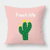 Pillow Cactus Fresh Flannelette Cover Waist Car Covers Decorative