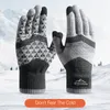 Cinq doigts gants hiver tricot gants hommes femmes mode chaud polaire cyclisme personnalité coupe-vent triangulaire antidérapant écran tactile gants de laine 221104