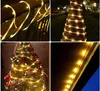 Strings świąteczne lampy dekoracyjne na zewnątrz ulicy Garland Winter Festoon LED LED ROPE LING LIGHT Solar/USB/Bateria 7/12/22M