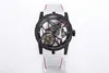 Édition limitée SUPERCLONE Tourbillon Watch Luxury Mechanical 42mm BBR Factory Movement Carbon Fiber Skeleton es