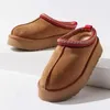Kar botları ayak bileği çizme ayakkabıları kısa şişe moda martin tasarımcı kış sıcak yün gerçek deri platform