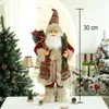 Juldekorationer f￶r hem ￥r 2022 25 Stilh￶jd 30 cm Santa Claus Doll Children's Gifts Window Ornament Navidad