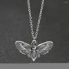 Pendant Necklaces Moth Women Wedding Party Fashion Jewelry Unisex Halloween Accessories Gothic Necklace Gift With Box