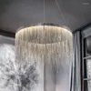 Pendant Lamps Modern Simple Tassel Aluminium Chain Light Lamp Nordic Living Room Restaurant Villa Bedroom El Art