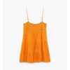 Casual Dresses 2022 Women's Summer Texture Dress Sleeveless Suspenders High Waist Underwear Style Solid Color A-line Textured Skirt