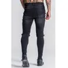 Calças masculinas por atacado 2022 moda casual masculino elástico jeans Locomotive Black Slinny Men