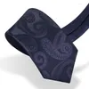 Bow Ties High Quality 2022 Designer Brand Fashion Navy Blue Paisley 8cm bred för män slips Business Formal Suit With Present Box