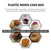 Hediye sargısı kek kutusu kek kutuları moonmooncake mini konteyner bireysel tek ambalaj net muffin kare tepsileri toplu ambalaj tutucusu