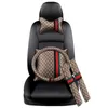 Encosto de cabeça para assento de carro, segurança automática, descanso para pescoço, almofada relaxante, linho respirável, decoração universal, almofadas