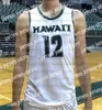 College-Basketball trägt individuelle Hawaii-College-Basketball-Trikots: 3 Eddie Stansberry, 1 Drew Buggs, 32 Samuta Avea, 2 Webster