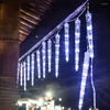 Strings 3M 20 Icicles 90 LED Icicle Light Decoration Christmas Lights Outdoor Indoor Crystal Ice String For Garden Holiday