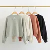 LL192 Women's Yoga Causal Sweatshirts Loose Fit Long Sleeve Sweater Ladies Cotton Workout Athletic Gym Shirts Clothing8
