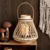 キャンドルホルダーjhd-bamboo Woven Wind Lantern Model Room屋外中庭装飾ホルダーフロアプロップ