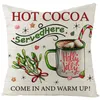 Kerstdecoraties Luanqi Merry Cushion Cover Gingerbread Man Tree Sneeuwman Linnen kussensloop 2022 Navidad Xmas Noel ornamenten