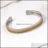 Bracciale rigido Catena in acciaio inossidabile Bracciale geometrico aperto Bracciale donna Gioielli moda Party Ball Amici Accessori regalo Szqch040Bangle Dhlyh