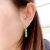 Baumelnde Ohrringe KJJEAXCMY Edlen Schmuck 925 Sterling Silber Natürlichen Diopsid Mädchen Luxus Ohrring Eardrop Unterstützung Test Chinesischen Stil